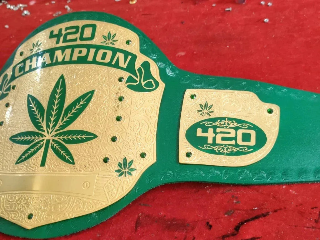 420 Weed World Heavyweight Wrestling Championship Belt Replica