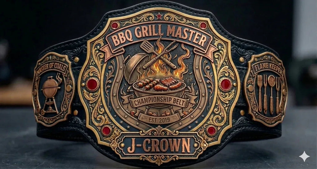 BBQ Grill Master Championship Belt – Custom Barbecue Cook-Off Winner Belt | Premium BBQ Champion Award