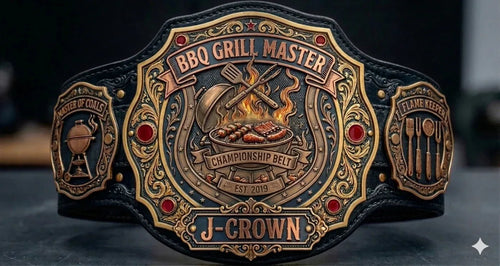 BBQ Grill Master Championship Belt – Custom Barbecue Cook-Off Winner Belt | Premium BBQ Champion Award