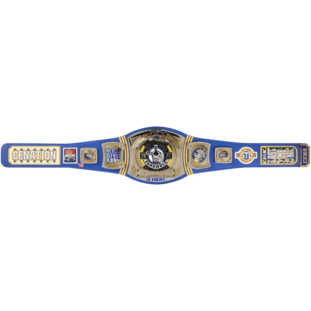 John Cena WWE Autographed Farewell Tour 2025 St. Louis Replica Championship Belt