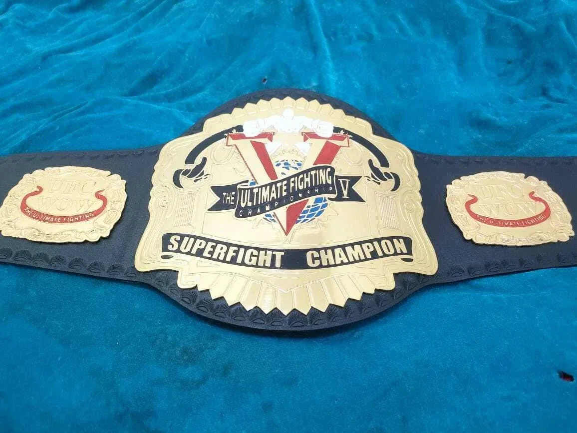 Old UFC SuperFight Championship Belt Replica The Ultimate Fighting Title Belt