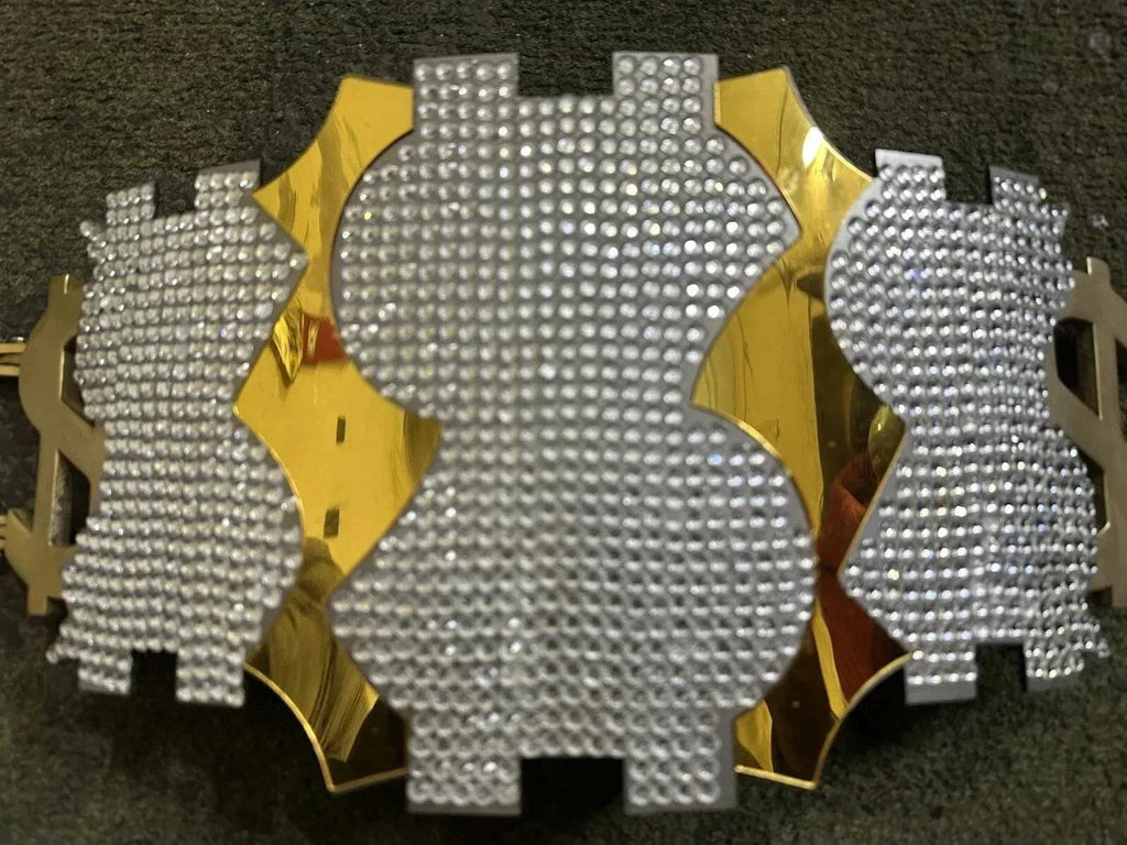 Million Dollar Man Championship Belt Replica Gold Wrestling Title